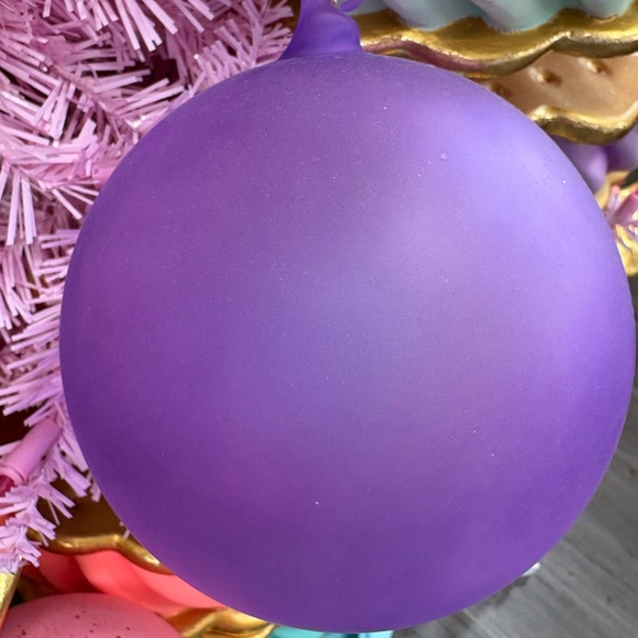 Holiday - We Glitterville rainbow frosted ball ornament